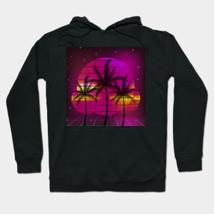 80s retro sunset Hoodie